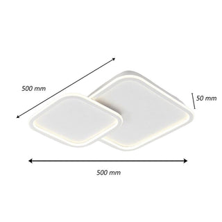 Plafoniera led due rombi 60 watt CCT a tripla colorazione di luce