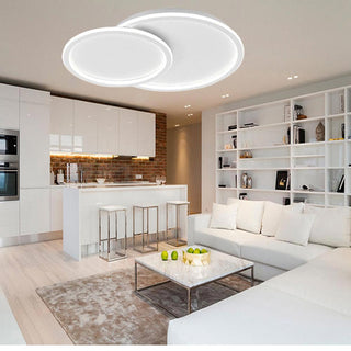Plafoniera led 2 cerchi CCT 45 WATT 3 colori luce 6500k 3000k 4000k