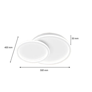 Plafoniera led 2 cerchi CCT 45 WATT 3 colori luce 6500k 3000k 4000k