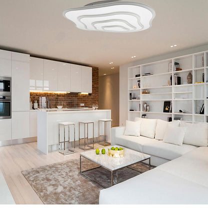 Plafoniera led moderna effetto ondulato lampada da soffitto 59 watt luce fredda 6500k naturale 4000k calda 3000k