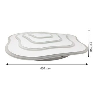 Plafoniera led effetto ondulato 59 watt luce fredda naturale calda