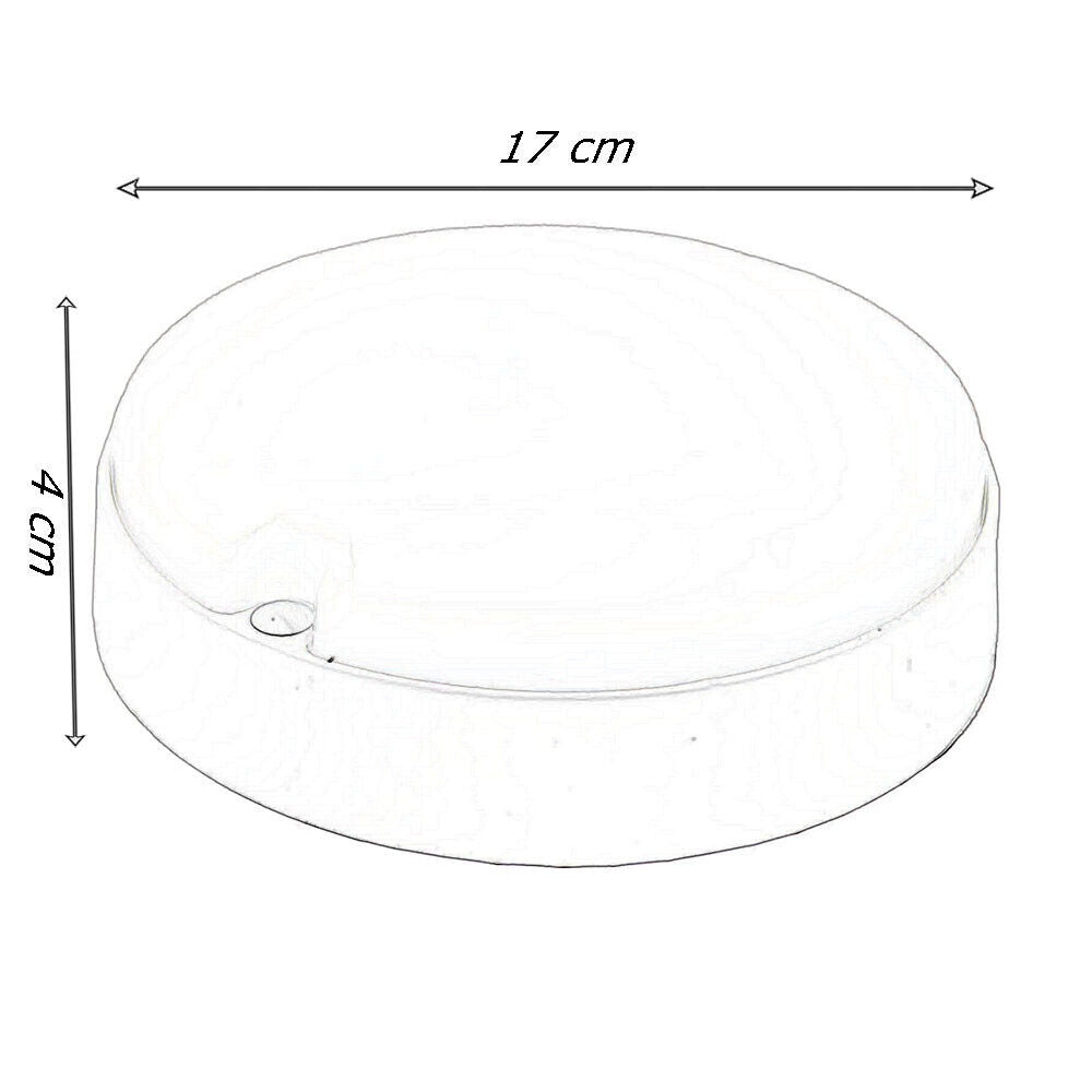 Plafoniera a led 18 watt rotonda da soffitto o parete esterno balcone terrazzo IP65 luce fredda 6500k calda 3000k naturale 4000k