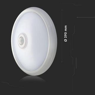 Plafoniera led con sensore di movimento 15 watt luce fredda 6500k