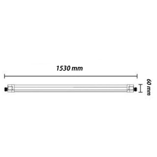 Plafoniera neon per esterno led lampada tubo 50 watt 150 cm IP65 6500k
