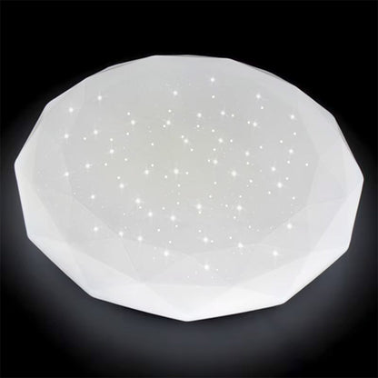 lafoniera da soffitto 36 led 36 watt smd 2835 bianca con scocca lavorata e punti trasparenti luce calda 3000k naturale 4000k e bianca fredda 6500k