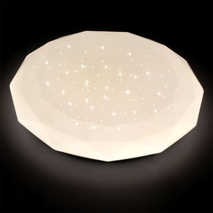 lafoniera da soffitto 36 led 36 watt smd 2835 bianca con scocca lavorata e punti trasparenti luce calda 3000k naturale 4000k e bianca fredda 6500k