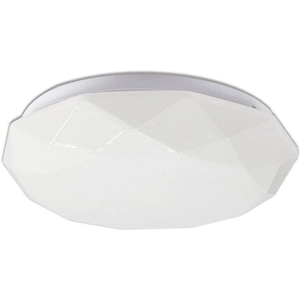 lafoniera da soffitto 36 led 36 watt smd 2835 bianca con scocca lavorata e punti trasparenti luce calda 3000k naturale 4000k e bianca fredda 6500k