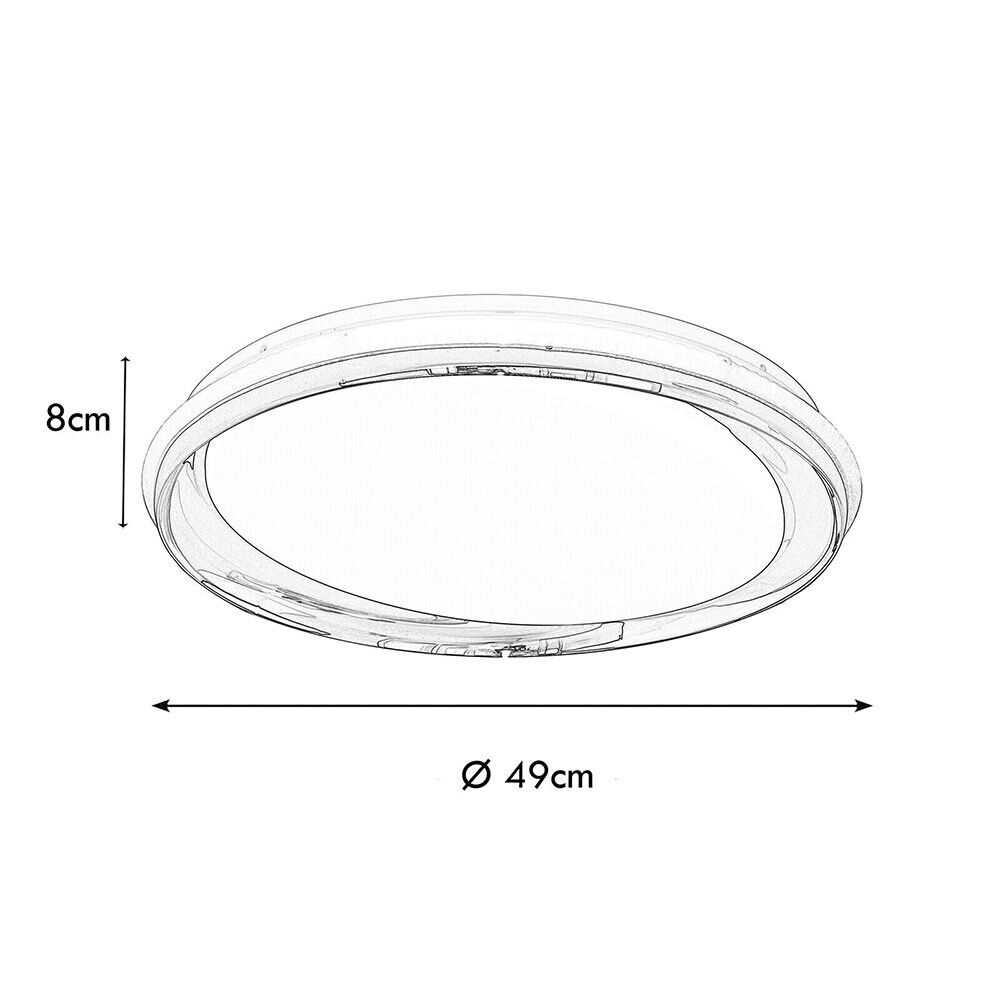 Plafoniera decorativo lampadario da soffitto dimmerabile 46 watt cct tre tonalità di luce 6500k 3000k 4000k