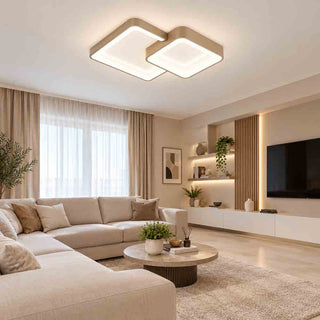 Plafoniera LED 58W Tortora Dimmerabile con Telecomando