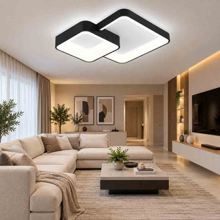 Plafoniera LED 58W Nero Dimmerabile con Telecomando