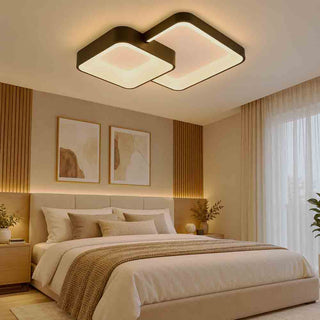Plafoniera LED 58W Nero Dimmerabile con Telecomando