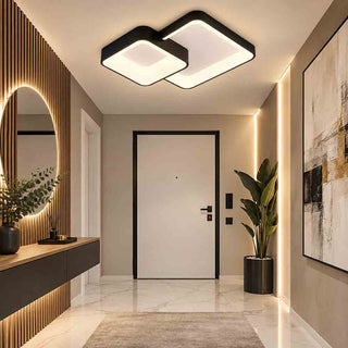 Plafoniera LED 58W Nero Dimmerabile con Telecomando