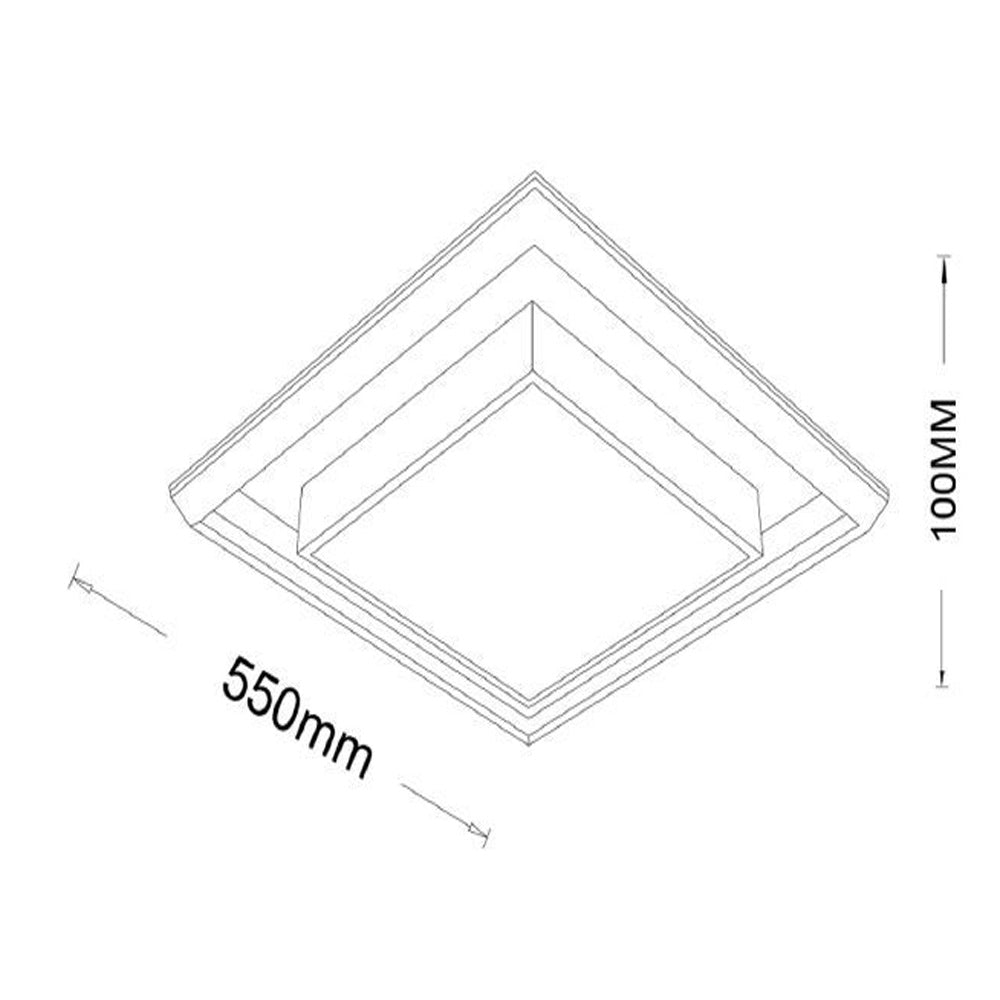 Plafoniera a led 48 watt tecnologia CCT tre colorazione di luce gestibile con telecomando e App lampada da soffitto