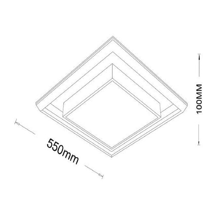 Plafoniera a led 48 watt tecnologia CCT tre colorazione di luce gestibile con telecomando e App lampada da soffitto