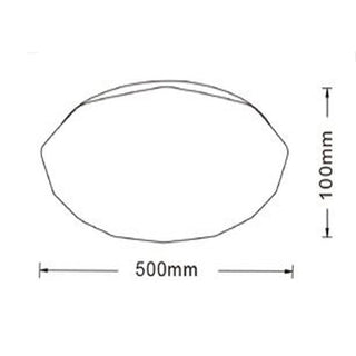 Plafoniera diamante 60W puntini trasparenti telecomando dimmerabile