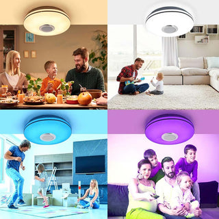 Plafoniera led RGB dimmerabile cassa bluetooh 65W telecomando APP