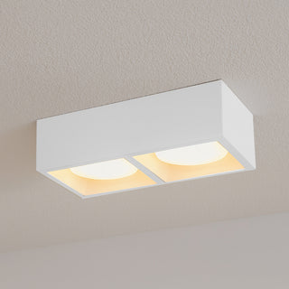 Plafoniera da soffitto in gesso 2 diffusore 2 faretto GX53 20W CCT