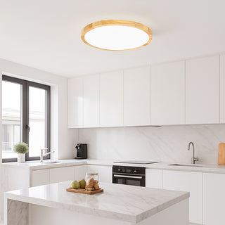 Plafoniera led ultra slim 18 24 36 45 watt tecnologia CCT colore legno