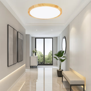 Plafoniera led ultra slim 18 24 36 45 watt tecnologia CCT colore legno