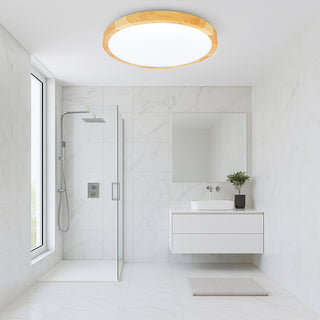 Plafoniera led ultra slim 18 24 36 45 watt tecnologia CCT colore legno