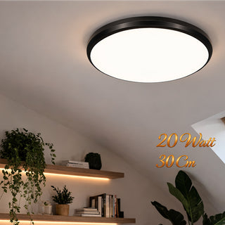 Plafoniera led a luce fredda con bordo nero 20 40 60 watt  30 40 50 cm