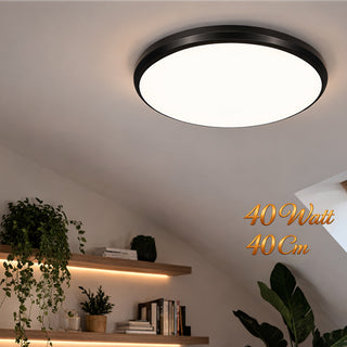 Plafoniera led a luce fredda con bordo nero 20 40 60 watt  30 40 50 cm