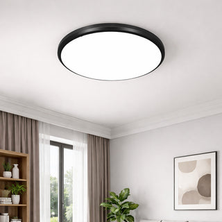 Plafoniera led a luce fredda con bordo nero 20 40 60 watt  30 40 50 cm