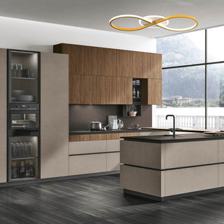 Plafoniera led 22 watt  infinito oro applique luce 6500k  4000k