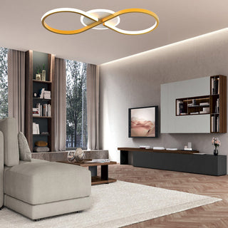 Plafoniera led 22 watt  infinito oro applique luce 6500k  4000k