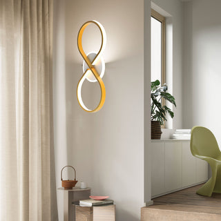 Plafoniera led 22 watt  infinito oro applique luce 6500k  4000k