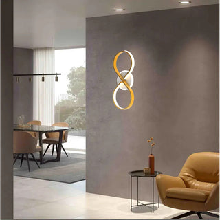 Plafoniera led 22 watt  infinito oro applique luce 6500k  4000k