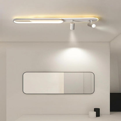 Plafoniera lampada sa soffitto a led 50 watt 2 faretti spot orientabili gu10 luce fredda 6500k naturale 4000k