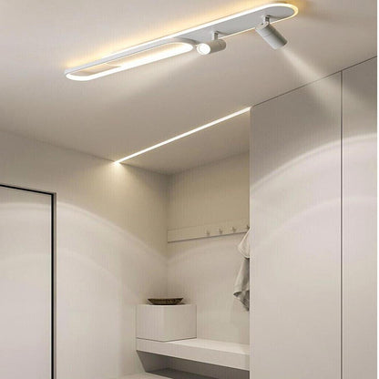 Plafoniera lampada sa soffitto a led 50 watt 2 faretti spot orientabili gu10 luce fredda 6500k naturale 4000k