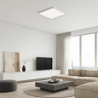 Plafoniera led slim quadrata 45 watt tecnologia CCT da 6500 a 2700k