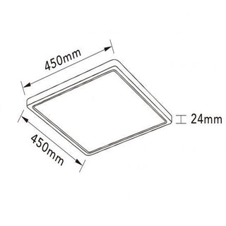 Plafoniera led slim quadrata 45 watt tecnologia CCT da 6500 a 2700k