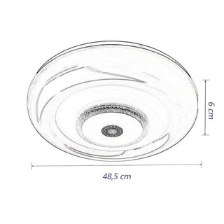 Plafoniera RGB 72W con cassa bluetooth telecomando e APP opaca