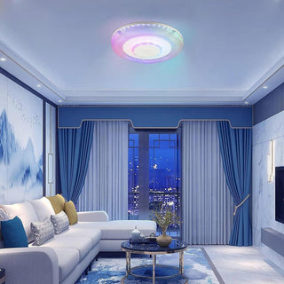 Plafoniera RGB 72W con cassa bluetooth telecomando e APP trasparente