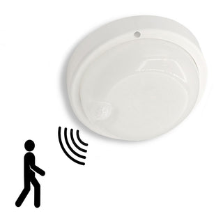 Plafoniera led con sensore di movimento 9W 6500k tonda o ovale IP56