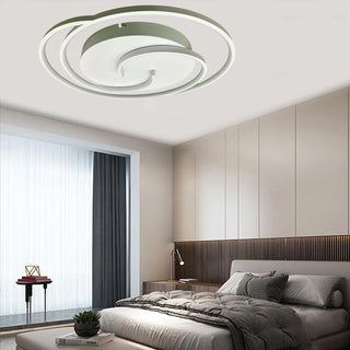 Plafoniera led 48 watt tonda spirale bianca e oro luce fredda 6500k