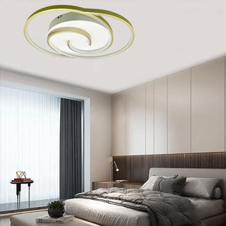 Plafoniera led 48 watt tonda spirale bianca e oro luce fredda 6500k