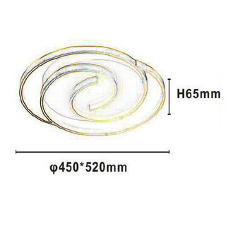 Plafoniera led 48 watt tonda spirale bianca e oro luce fredda 6500k