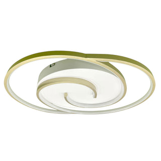 Plafoniera led 48 watt tonda spirale bianca e oro luce fredda 6500k