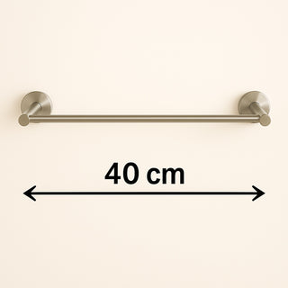 Porta asciugamani lungo da 40 e 60 cm in acciaio satinato modello Aria