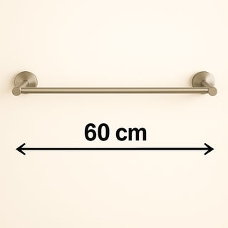 Porta asciugamani lungo da 40 e 60 cm in acciaio satinato modello Aria