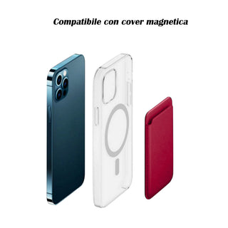 Porta carta di credito magnetico per cellulare iPhone e cover