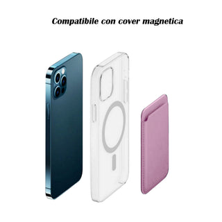 Porta carta di credito magnetico per cellulare iPhone e cover