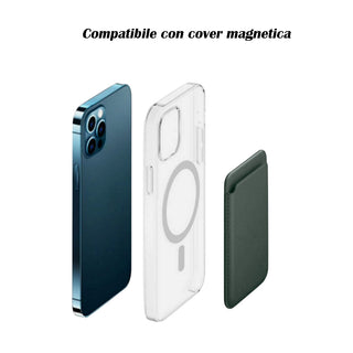 Porta carta di credito magnetico per cellulare iPhone e cover