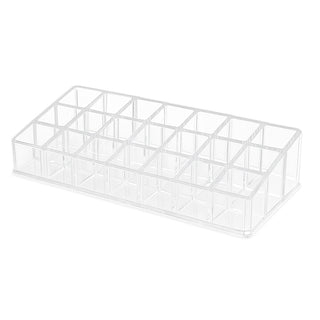 Organizer trucchi 24 scomparti espositore smalti rossetti cosmetici