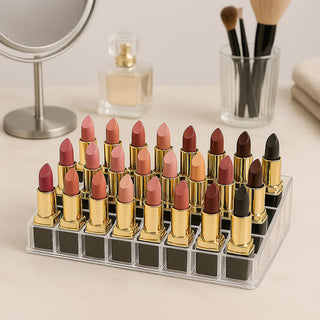 Organizer trucchi 24 scomparti espositore smalti rossetti cosmetici