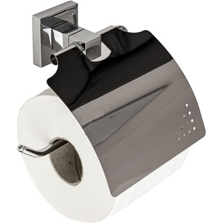 Porta carta igienica coperchio basculante fissaggio versatile